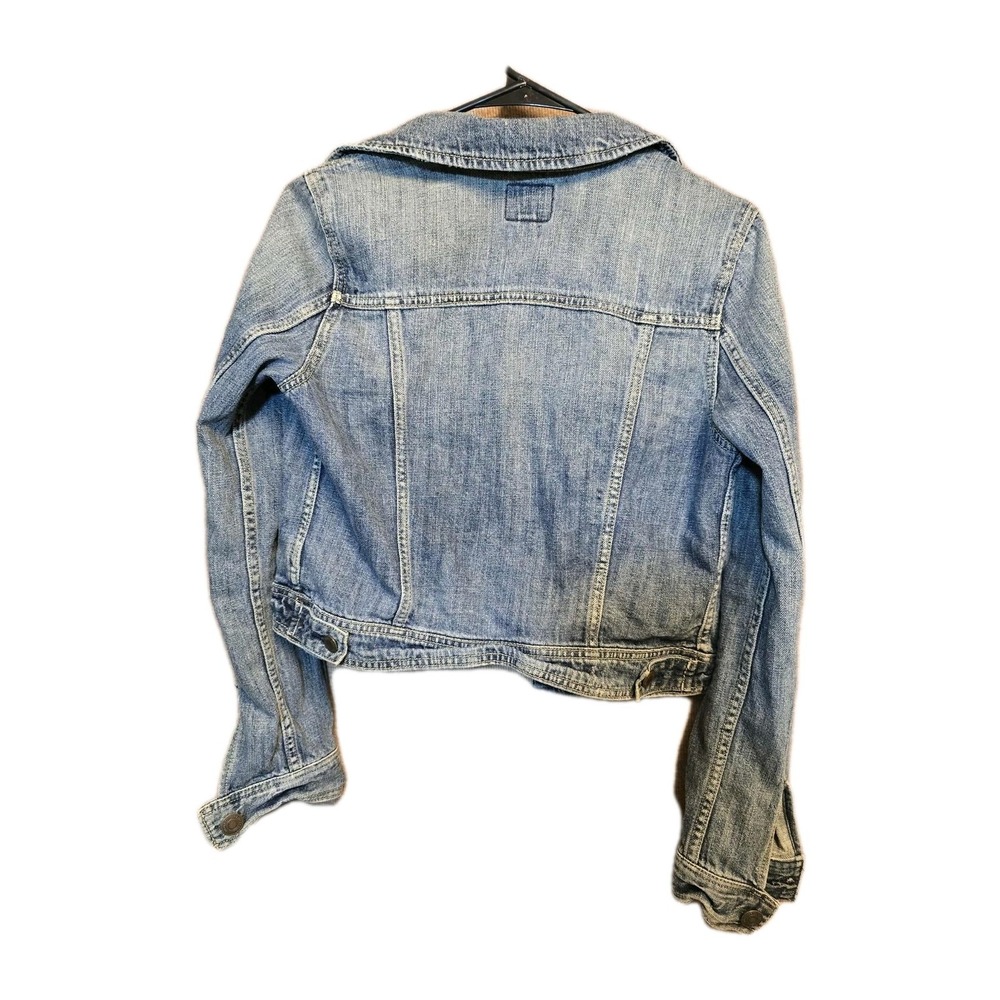 American Eagle Distressed Jean Jacket Women's Size SP - Picture 2 of 6